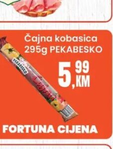 PEKABESKO Čajna kobasica 295 g, Fortuna