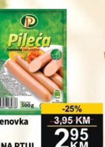 Perutnina Ptuj Pileća hrenovka 500 g, Best