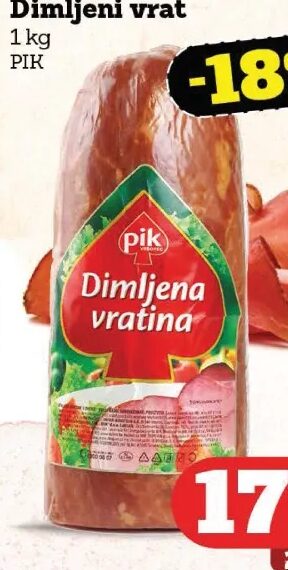 PIK dimljeni vrat 1 kg