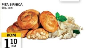 Pita sirnica 88 g, Konzum i Mercator