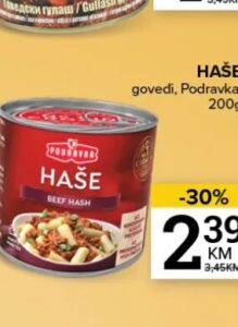 Podravka Haše goveđi 200 g, Konzum i Mercator