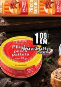 Podravka Pikota pileća pašteta 95 g, Kort