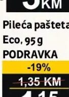 PODRAVKA Pileća pašteta Eco 95 g, Best