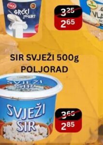 Poljorad sir svježi 500 g, Bazar