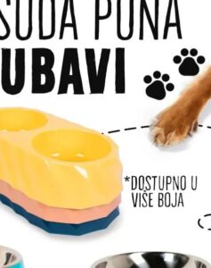 Posuda za hranu i vodu 26x14x5 cm, Bingo