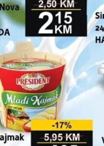 President Mladi kajmak 250 g, Best