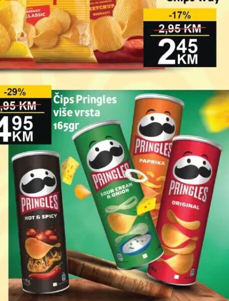 Pringles Čips više vrsta 165gr 165 g