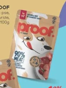 Proof hrana za pse odabrane vrste 100g, Konzum i Mercator