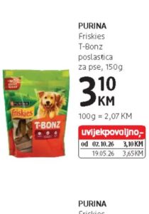 PURINA Friskies T-Bonz poslastica za pse 150 g, dm