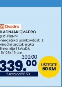 Qvadro hladnjak QFR-138NM, FIS