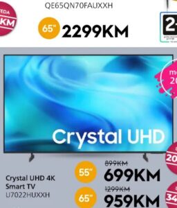 Samsung Crystal UHD 4K Smart TV U7022HUXXH 65", Domod