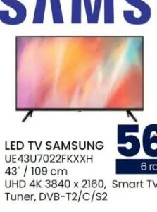 SAMSUNG LED TV UE43U7022FKXXH 43", FIS