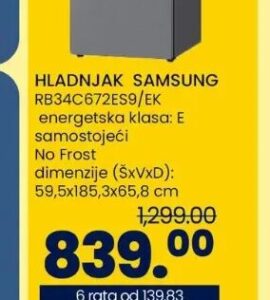 SAMSUNG PERILICA RUBLJA WW60A3120WE/L 10 kg