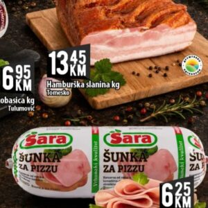 Sara šunka za pizzu kg, Kort