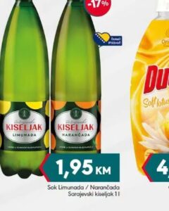 Sarajevski kiseljak Limunada / Narančada 1 l, Mega diskont