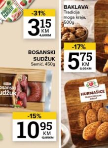 Semić Bosanski sudžuk 450g, Konzum i Mercator