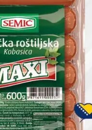 Semic Visočka roštiljska kobasica Maxi 600 g, Mega diskont