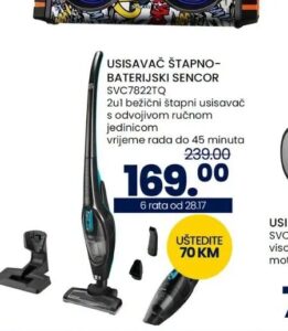 Sencor usisavač štapno-baterijski SVC7822TQ