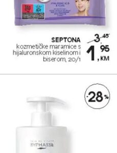 Septona kozmetičke maramice s hijaluronskom kiselinom i biserom 20/1, CM