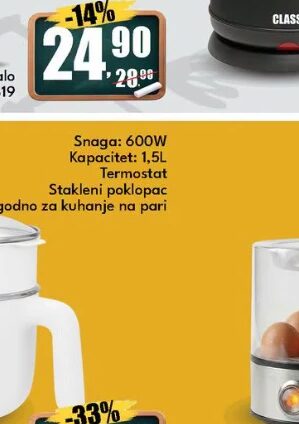 Šerpa za kuhanje na paru HF-8839 1.5 l