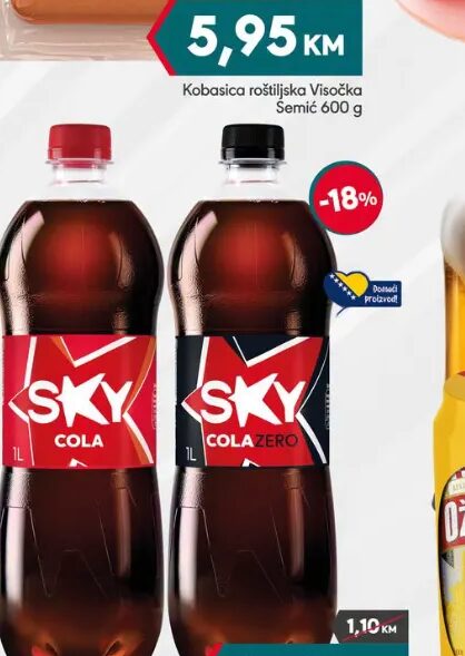 Sky Cola / Sky Cola Zero Sarajevski kiseljak 1 l
