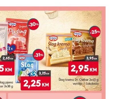 Slag krema Dr. Oetker 3x45 g