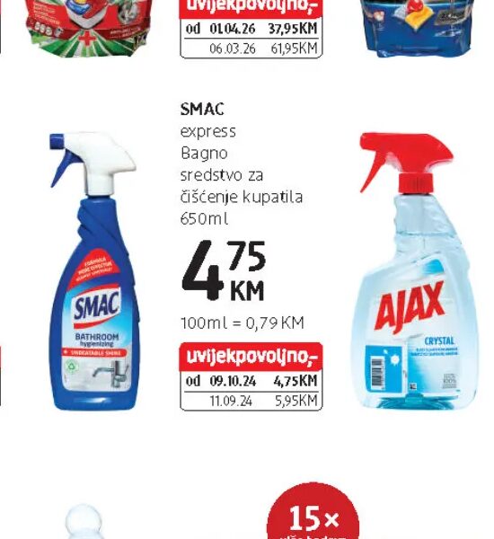 SMAC express Bagno sredstvo za čišćenje kupatila 650 ml