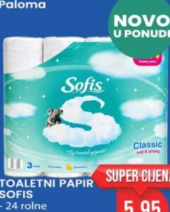 Sofis toaletni papir 24 rolna, FIS