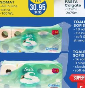 Sofis toaletni papir Classic 10 rolna, FIS