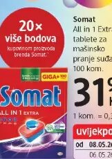 Somat All in 1 Extra tablete za mašinsko pranje suđa 100 kom., dm