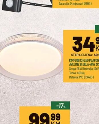 (SPF20633) LED plafonjera Aveline bijela 48W 3CCT IP20 1 kom
