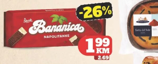 Štark Bananica napolitanke 180 g