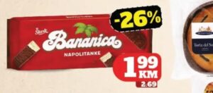Štark Bananica Napolitanke 180 g