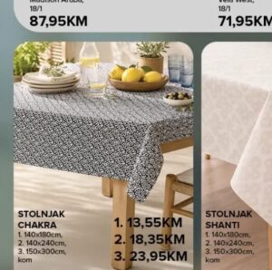 Stolnjak Chakra 140x180cm, 140x240cm, 150x300c, Konzum i Mercator