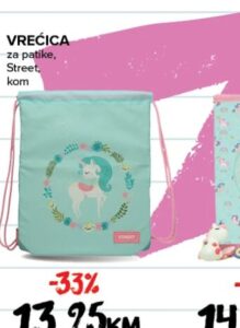 Street vrećica za patike kom, Konzum i Mercator