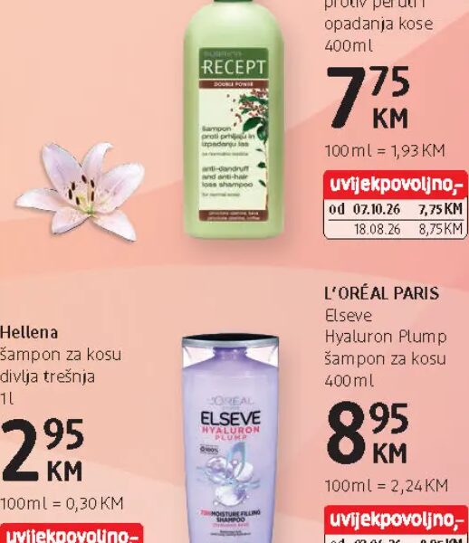 Subrina Recept šampon protiv peruti i opadanja kose 400 ml