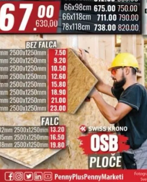 Swiss Krono OSB ploče 1 kom