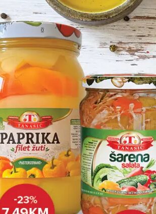 TANASIĆ Paprika, filet žuti 1500ml