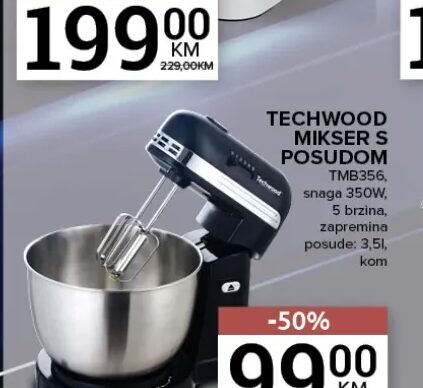 Techwood mikser s posudom TMB356 3.5 l