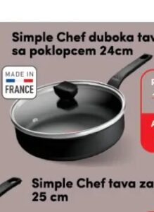 Tefal Simple Chef duboka tava sa poklopcem 24 cm 24 cm, Konzum i Mercator