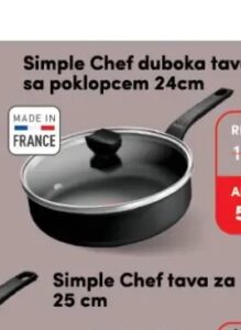 Tefal Simple Chef duboka tava sa poklopcem 24 cm, Konzum i Mercator