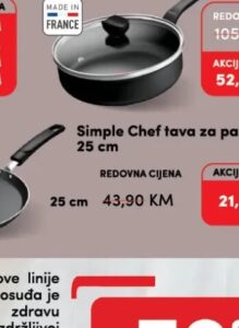 Tefal Simple Chef tava za palačinke 25 cm 25 cm, Konzum i Mercator