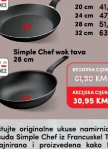Tefal Simple Chef wok tava 28 cm 28 cm, Konzum i Mercator