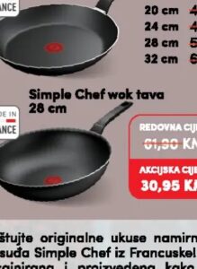 Tefal Simple Chef wok tava 28 cm 28 cm, Konzum i Mercator