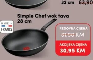 Tefal Simple Chef wok tava 28 cm 28 cm, Konzum i Mercator