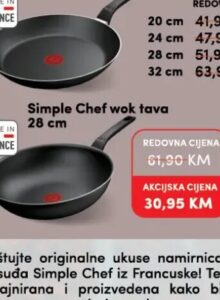 Tefal Simple Chef wok tava 28 cm, Konzum i Mercator