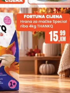 THANKQ Hrana za mačke Special riba 4 kg, Fortuna