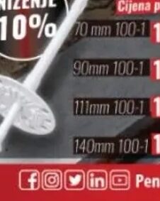 Tiplo za termoizolaciju 100 kom, Penny