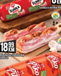 Tomesko Dimljena slanina kg, Kort