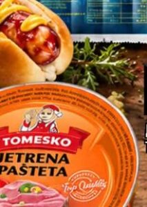 Tomesko jetrena pašteta 155 g, Kort